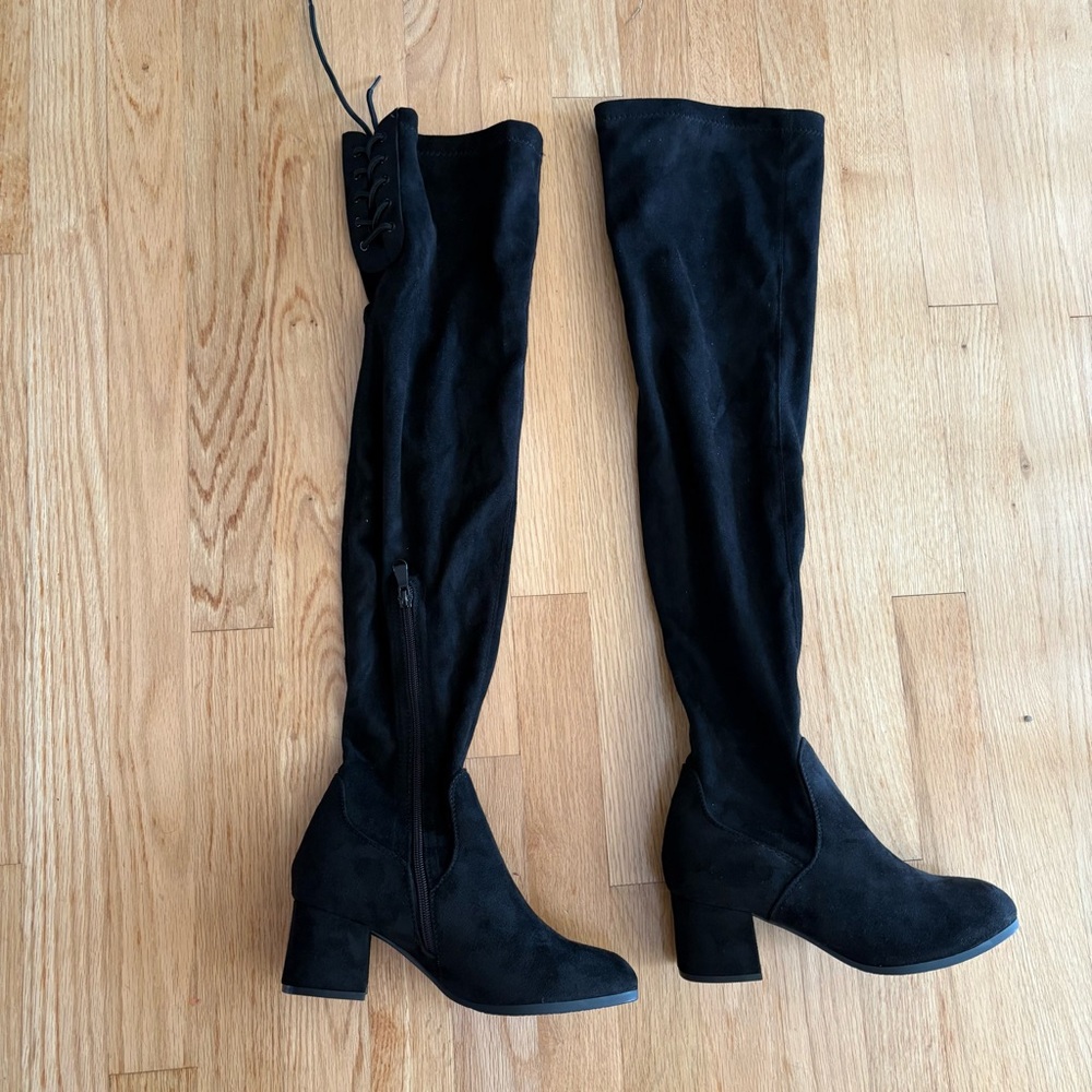 NWOT Black Over-the-Knee Boots